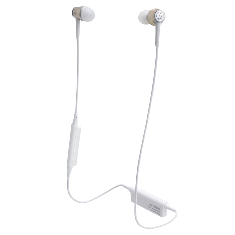 Audio Technica/铁三角 ATH-CKR55BT 金色 无线蓝牙线控入耳式颈挂耳机