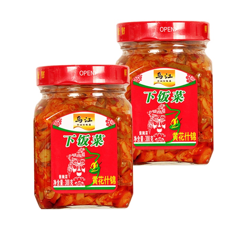 乌江 下饭菜黄花什锦300g*2 瓶装 重庆涪陵榨菜酱菜下饭小菜 黄花菜什锦菜 佐餐咸菜开味菜 早餐泡面开味好搭档