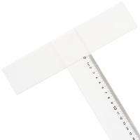 得力 deli 8410 有机丁字尺60cm(只)