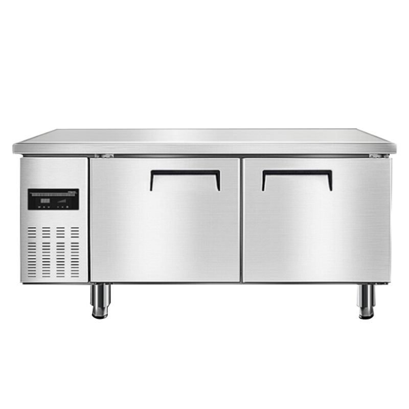 乐创 (lecon)商用保鲜冷藏工作台 奶茶店设备全套卧式冰柜厨房操作台1.5*0.6工程款双温 LC-J-GST18