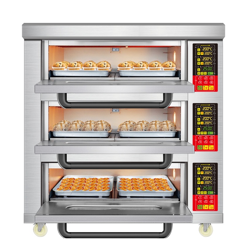 世麦(WORWHEAT)双层披萨烤箱大型大容量焗炉三层六盘二层四盘电烤箱商用烤炉箱蛋糕面包月饼烧饼电烘烤箱机烘炉