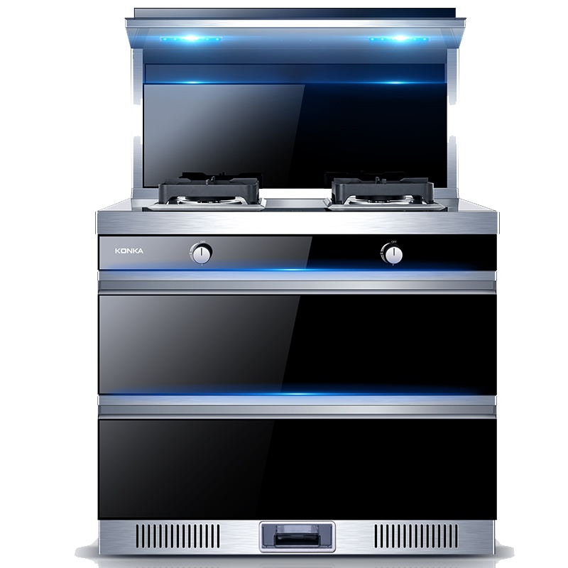 康佳(KONKA) KAD11 厨房环保灶消毒一体灶台 侧吸式抽油烟机燃气灶消毒柜套装 液化气 集成灶