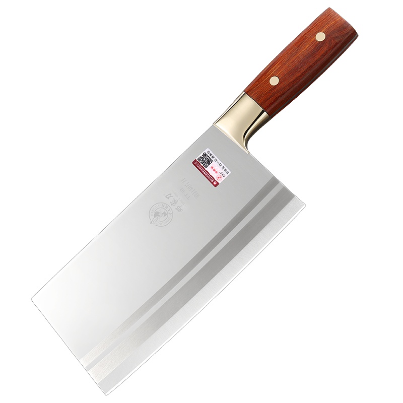 邓家刀锻打檀木铜头柄家用菜刀 QD-4638锋利厨房刀具单刀切菜刀厨房家用切肉刀龙水菜刀锋利男士刀切片刀