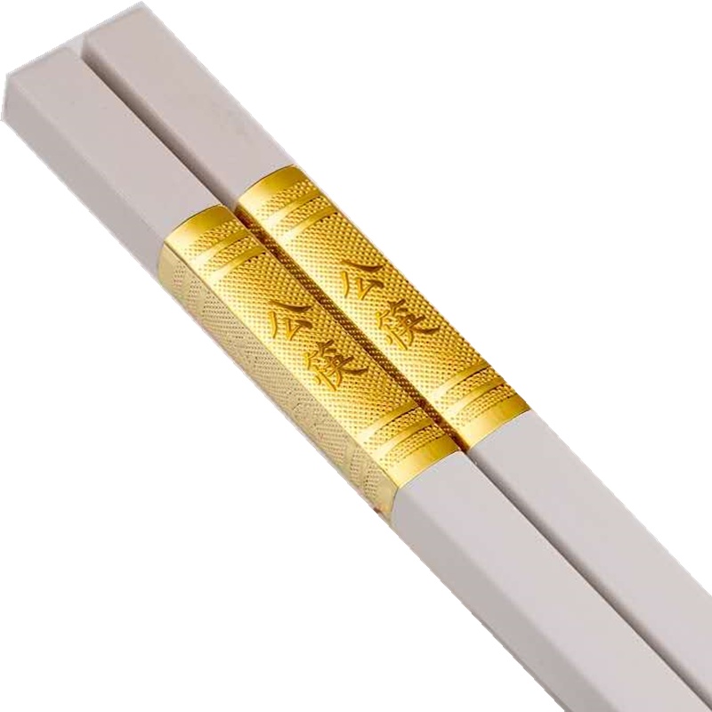 酒店白色高档合金公筷(10双/件)