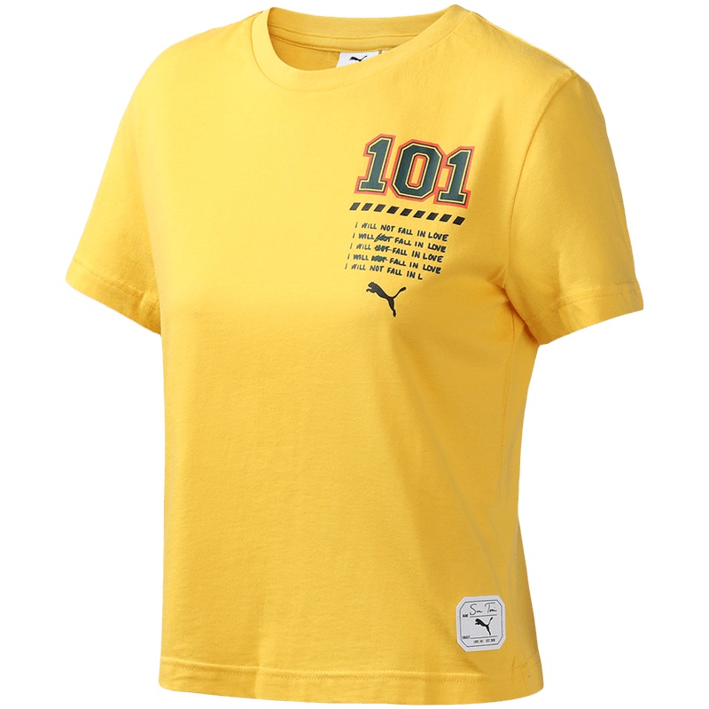 PUMA彪马黑标女装运动服SUE TSAI TEE圆领针织短袖T恤595252