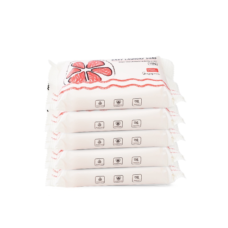 babycare婴儿洗衣皂 宝宝专用肥皂儿童尿布皂香皂bb皂去渍150g*5 西柚 3825