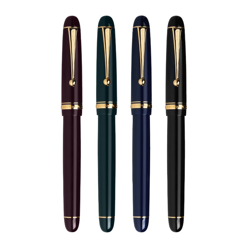 日本PILOT百乐CUSTOM 74经典贵客钢笔 14K金墨水笔 经典FKK-1000R墨水礼盒套装