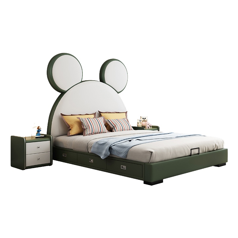 梵宜儿童兔子床男女孩卡通床男女生ins风公主王子卧室网红双人床