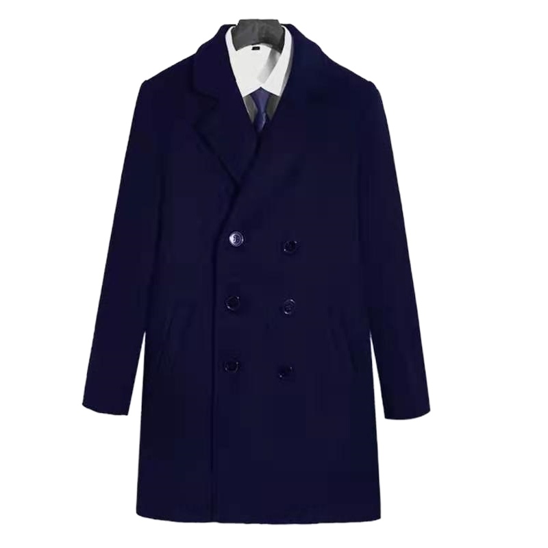 林家鸿业(LiNkA)大 衣 男中长款 藏青色 XL 领 带