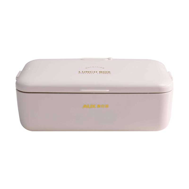 奥克斯(AUX)电热饭盒HX-DF01 自动加热插电保温迷你上班族带饭 电热便携热饭神器便当盒陶瓷内胆800毫升自动恒温