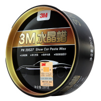 3M 汽车用品PN39527 水晶蜡297克新品 固体车蜡车漆养护蜡防氧化防水去污适用于所有色系 新车适用带海绵毛巾