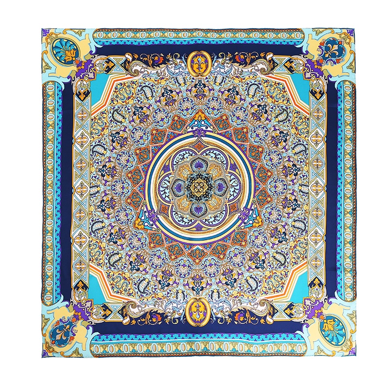 桑柏 桑蚕丝斜纹绸大方巾礼盒装90*90cm 浮翠流丹