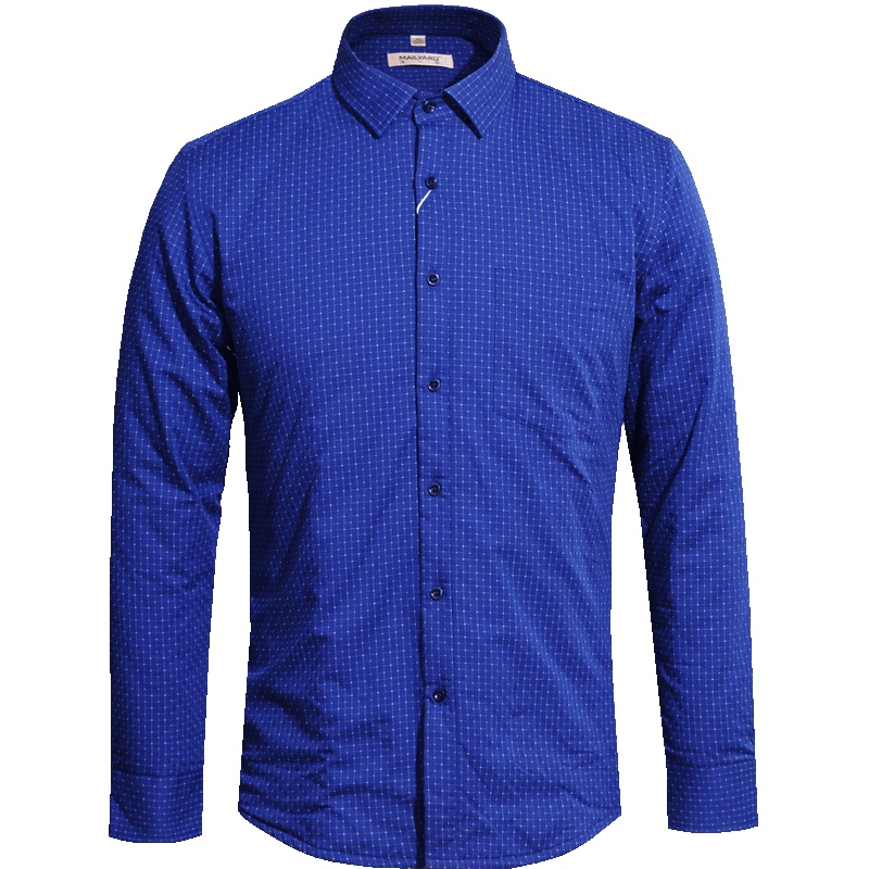 美尔雅(MAILYARD)保暖衬衣 纯棉商务休闲秋冬加绒夹层加厚衬衣 587