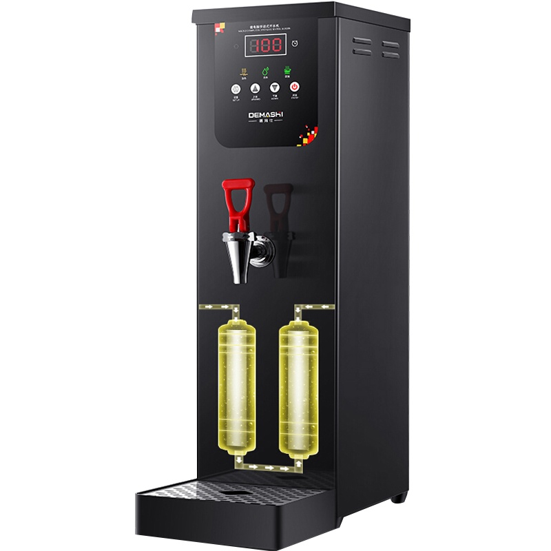 德玛仕YT-3K(30F)工程款 开水器商用 步进式全自动饮水 电热烧水机奶茶店 曜光黑-带过滤开水器