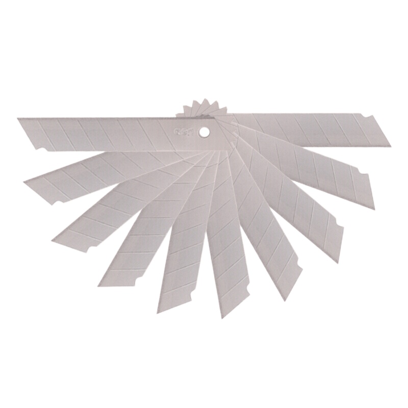 得力 8刀头SK5合金钢大号美工刀片/裁纸刀片 10片便携装 办公用品 2011