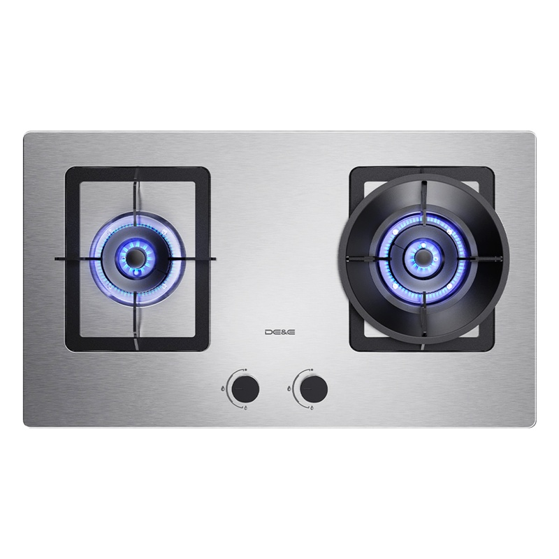 德意(DE&E)5.0kW大火力燃气灶JZT-716G(天然气/液化气)大面板嵌入式灶具 不锈钢燃气灶聚能灶