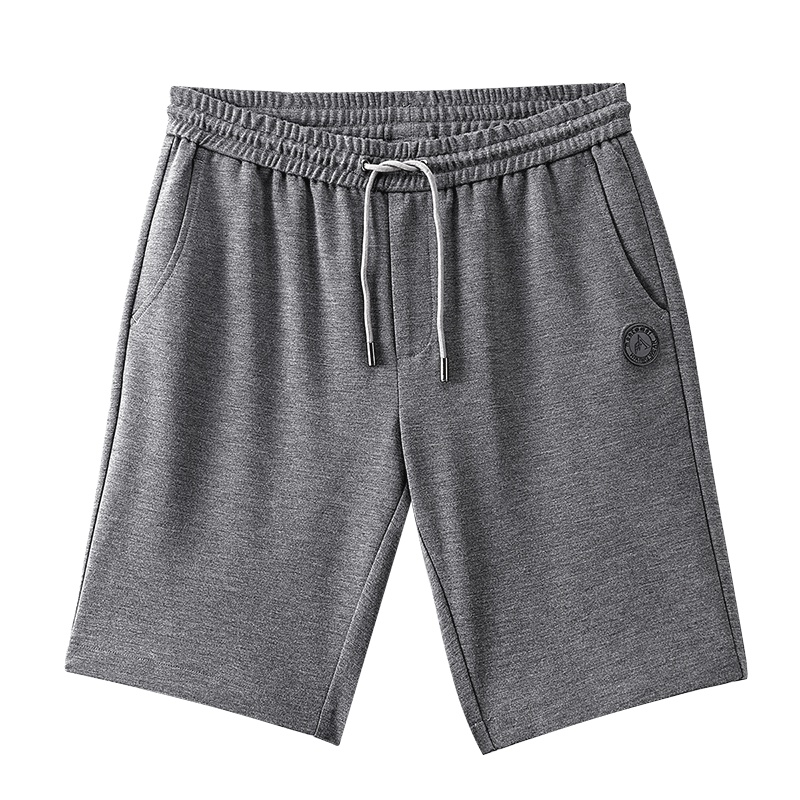 蒙蒂埃莫休闲舒适抽绳松紧腰头常规版男士针织短裤