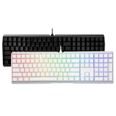 樱桃(Cherry)MX3.0S RGB G80-3874HYAEU-0 机械键盘 全尺寸有线游戏键盘 白色 红轴