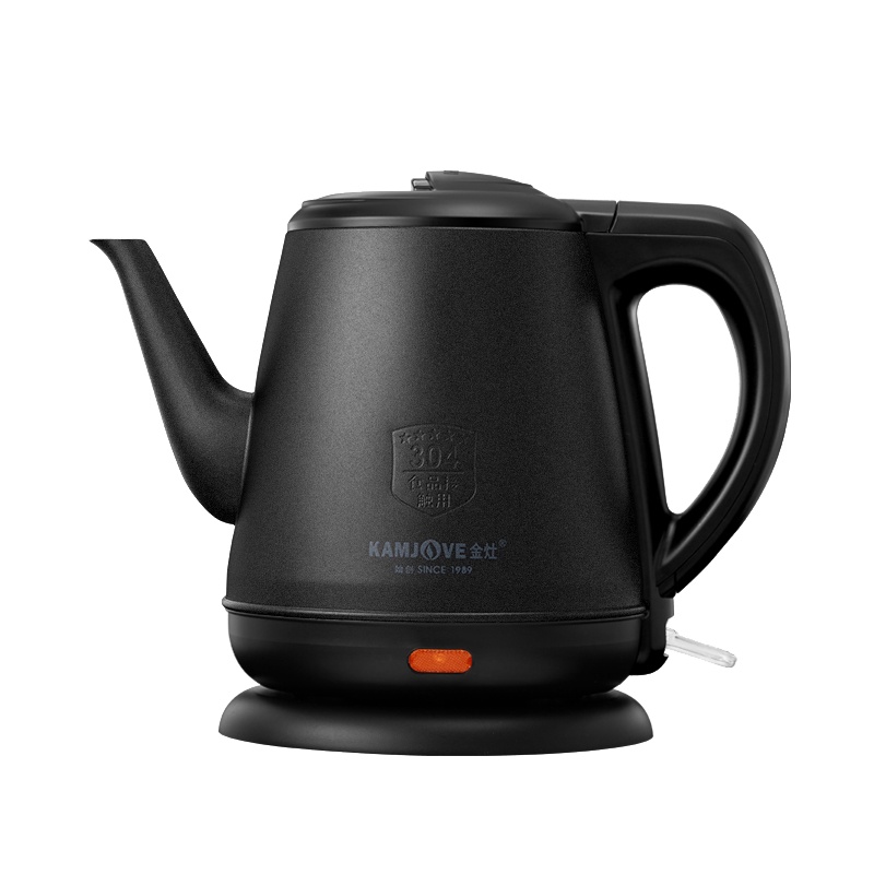 KAMJOVE/金灶 T-63B 电水壶1.2L 磨砂烧水壶 全钢热水壶 食品级304不锈钢茶具 开水壶 电热水壶 黑色