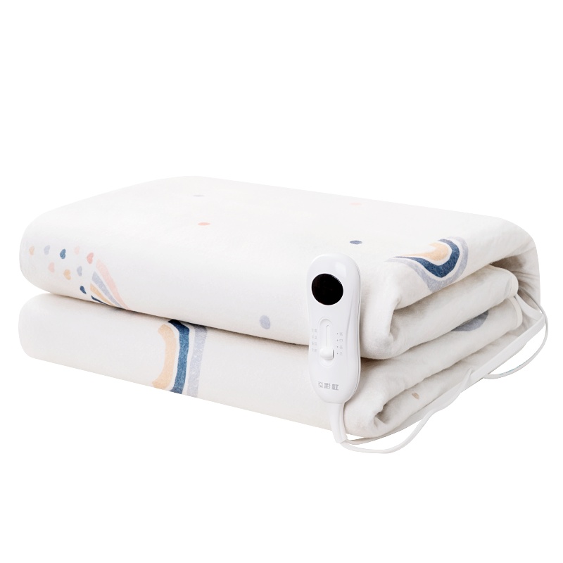 彩虹(RAINBOW)电热毯双人电褥子(1.5*1.2米)可除螨安全辐射非水暖毯 自营官方旗舰店