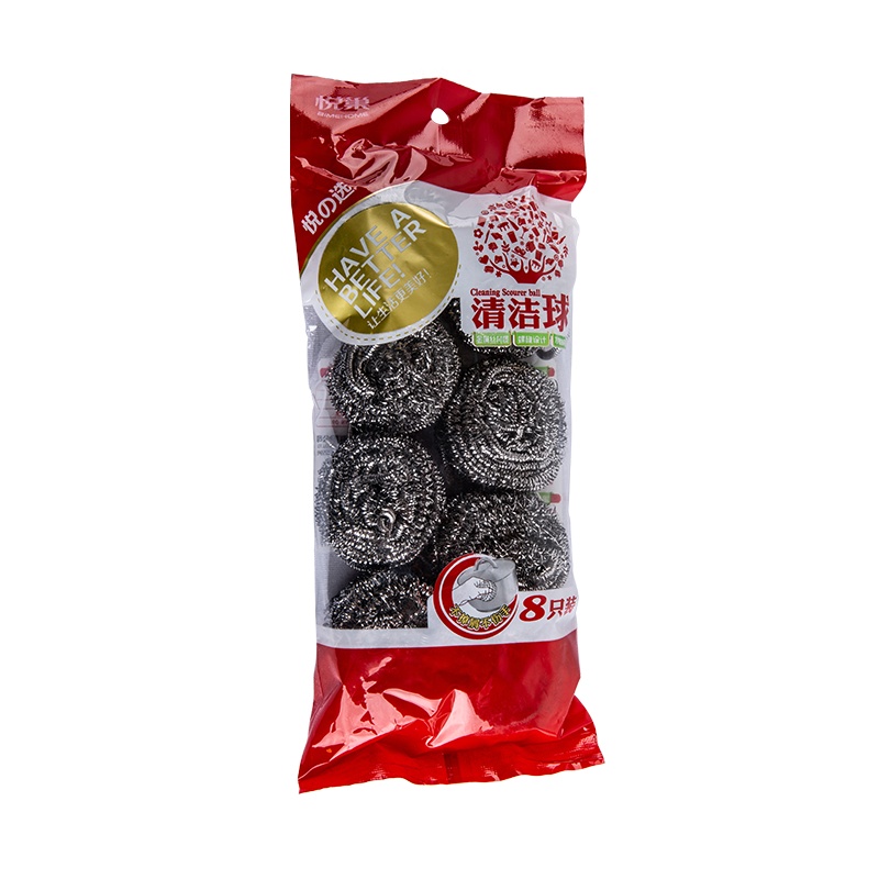 悦巢悦之选8只装厨房金属丝清洁球清洁刷锅洗碗刷厨房洗碗刮钢丝球 3包