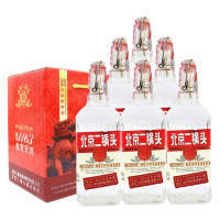 永丰北京二锅头 出口型小方瓶 清香型白酒 42度(红标)500ml*6瓶