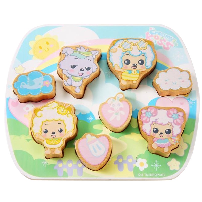 澳贝（AUBY） 喜洋洋与灰太狼益智玩具羊羊益智拼图积木立体拼图6块塑料积木 50块以下（块数）1-3岁1-465603