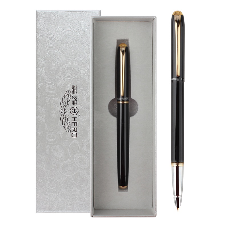 英雄(HERO)钢笔386简约暗尖铱金笔商务办公学生练字成人男女日用书写