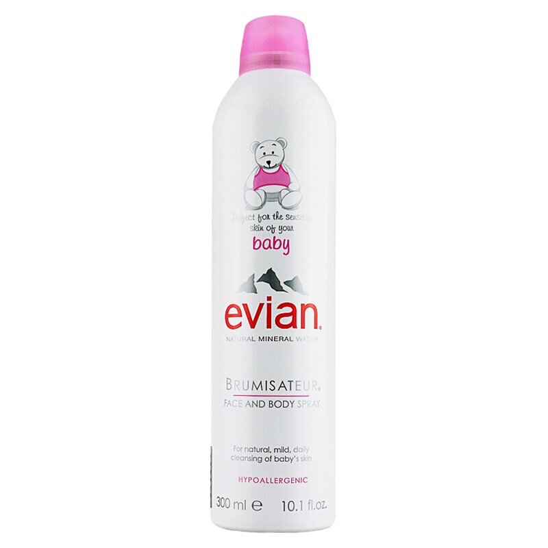 依云/evian 天然矿泉水婴儿喷雾300ml 法国进口 喷雾补水 细致毛孔保湿 爽肤水 定妆喷雾300ml
