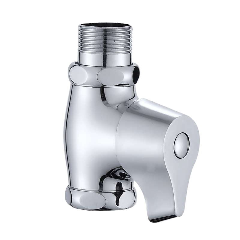 全铜快开阀蹲便器冲水阀手按式快开大便冲洗阀门开关卫生间便池冲水阀 直进水大阀体1寸进水1寸出水