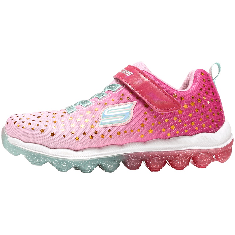 Skechers斯凯奇童鞋休闲鞋气垫女大童运动鞋80144L. 80144L/BLNP蓝+荧光粉红 27.5/165mm