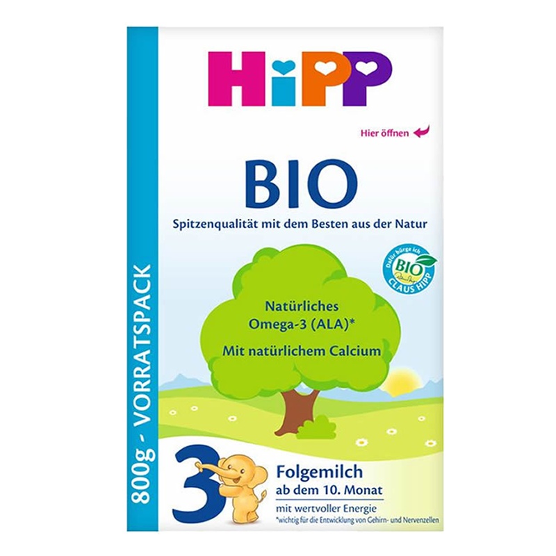 原装进口 德国喜宝Hipp有机婴幼儿牛奶奶粉3段 (10-12个月) 600g