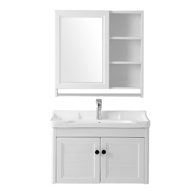 康佳KONKA太空铝现代简约北欧时尚环保浴室柜卫生间卫浴柜组合洗脸盆洗漱台(5天内发货!)