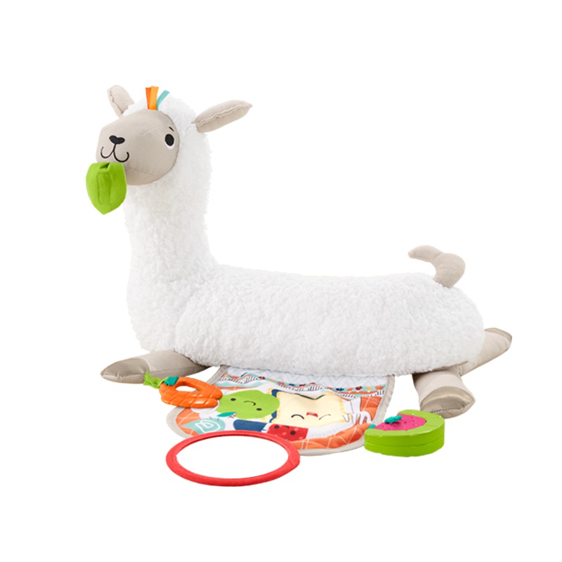 Fisher Price费雪 萌宠羊驼趴趴乐垫 宝宝婴幼儿童学趴锻炼玩具益智启蒙 摇铃牙胶男女孩礼物 0岁+ GHJ03