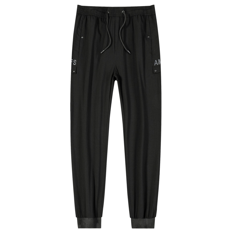 : 雪中飞休闲裤男直筒弹力休身工装裤束脚裤2019夏季薄款大码运动裤。