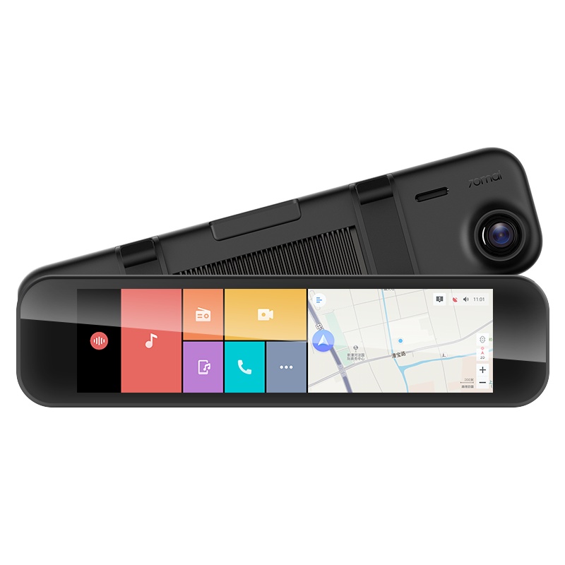 70迈 智能语音后视镜梦想版导航行车记录仪高清云镜测速一体机 前后双录高清夜视