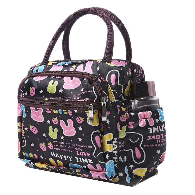 女包涤纶帆布手提包加厚防水便当包妈咪小布包牛津布手拎妈妈包午餐袋