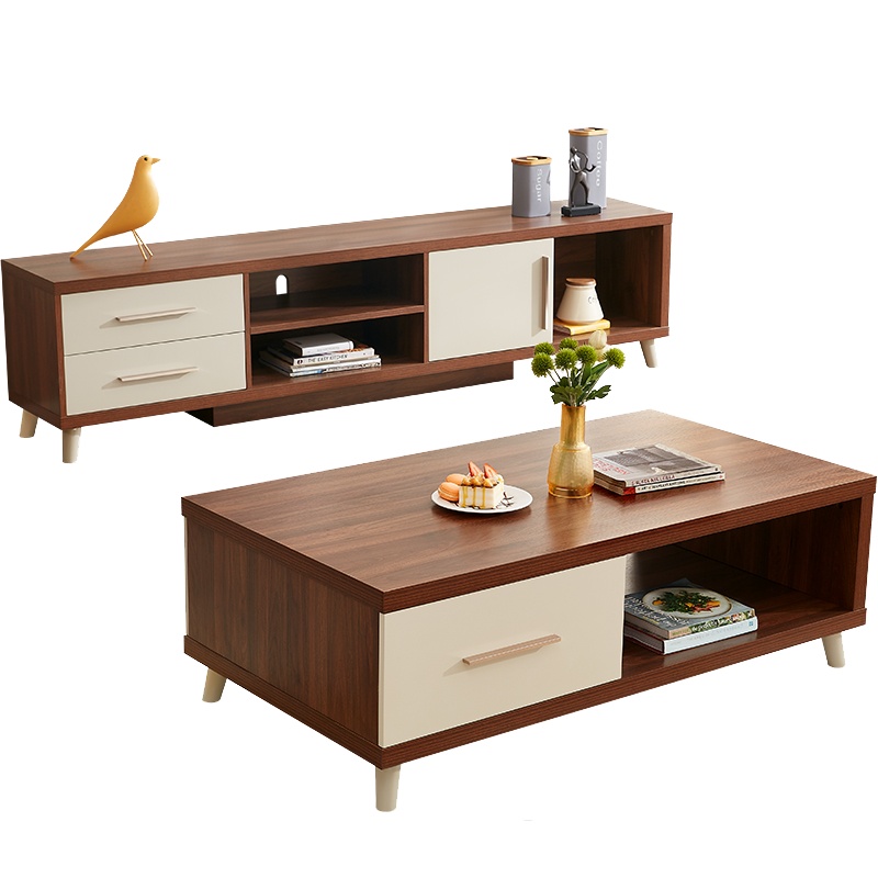 全友家居客厅家具 现代简约小户型茶几电视柜 123516