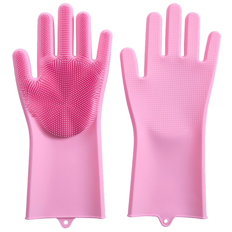 柏邦BOBANG 加厚硅胶洗碗手套厨房洗锅刷家用护手神器