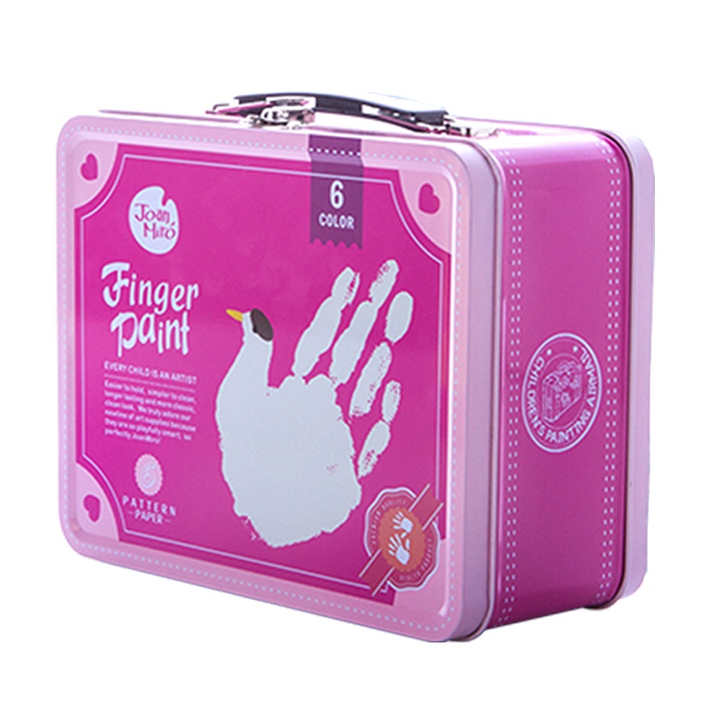 Joan Miro 美乐童年手指画颜料安全可水洗颜料儿童涂鸦宝宝画画工具手指画套装 粉色女孩款(新旧款随机发) 创意玩具
