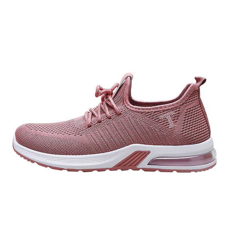 双星运动鞋女款春夏防滑耐磨跑步鞋飞织线透气轻便舒适休闲鞋