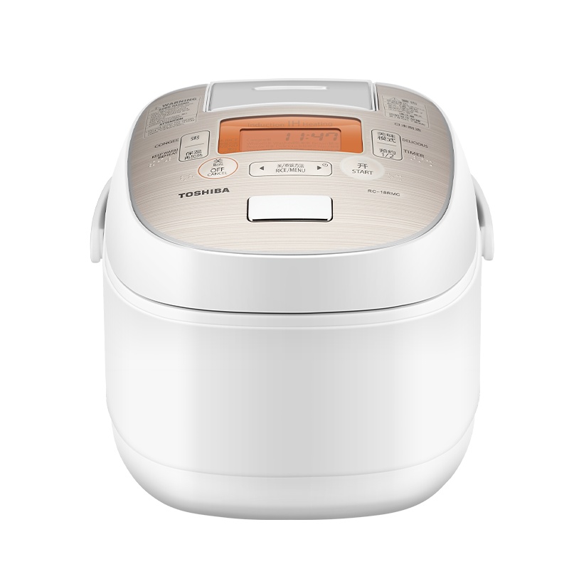 东芝(TOSHIBA)电饭煲整机原装进口5L家用电饭煲IH立体电磁加热电饭煲 鲜饭煲智能预约电饭锅RC-18RMC(W)