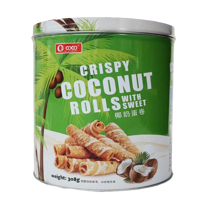 菲律宾COCO椰奶蛋卷308gx2桶