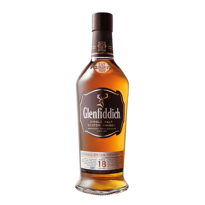 【酒庄直通】苏格兰威士忌 单一纯麦 Glenfiddich 格兰菲迪 18年 洋酒 700ml*1