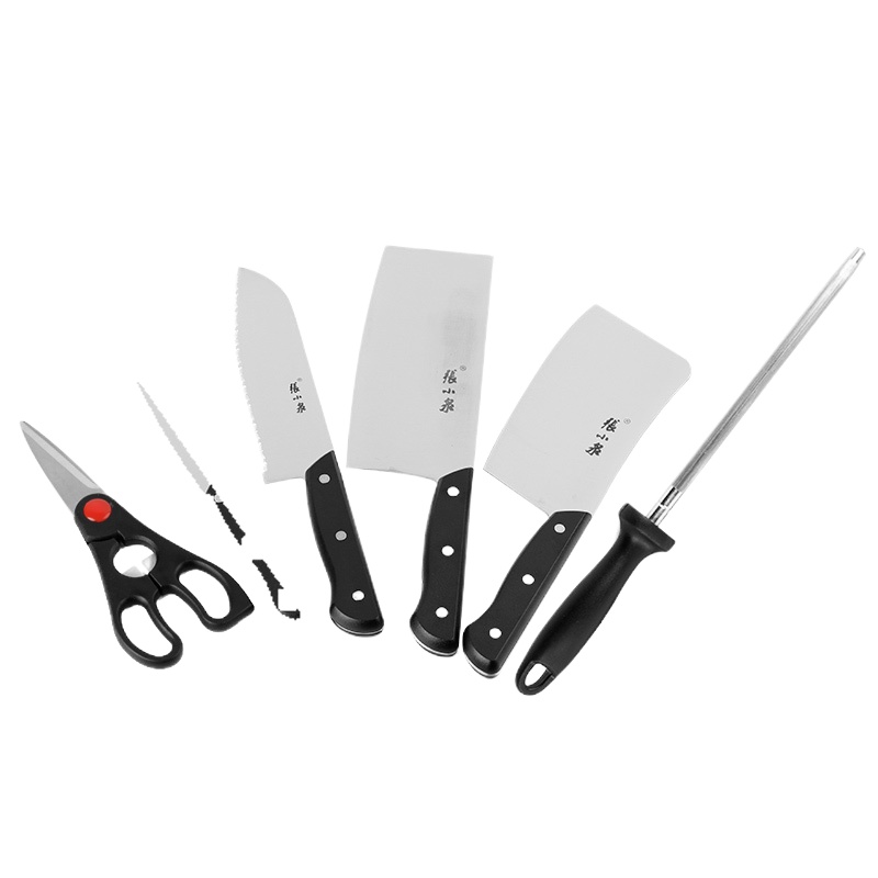 张小泉全套厨房刀具D31180100金星系列刀具7件套 不锈钢刀具套装多用刀具菜刀