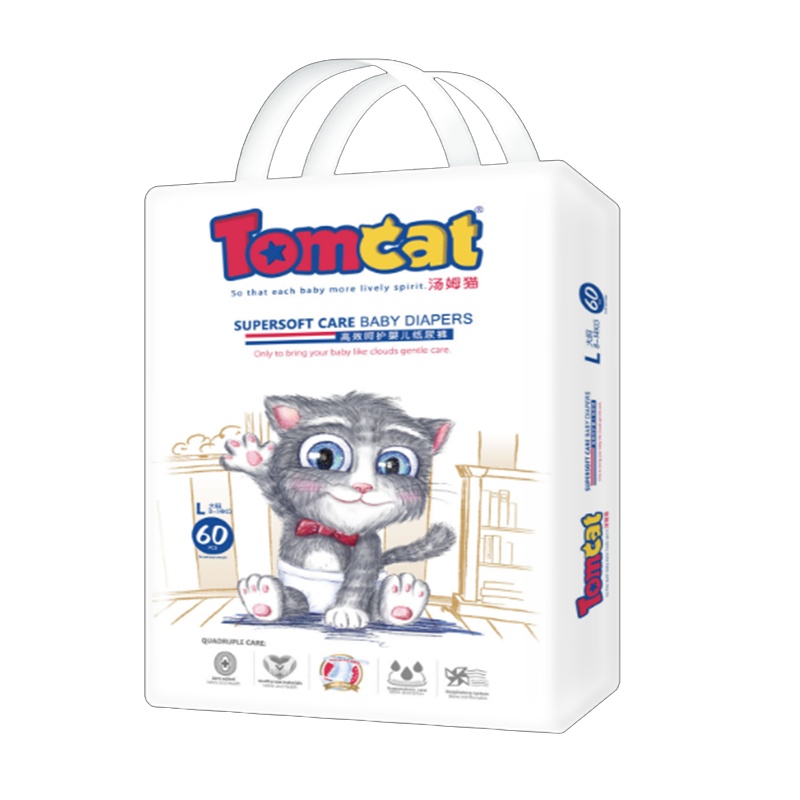 汤姆猫拉拉裤XL号38片婴儿学步裤悬浮芯体超薄透气干爽新品