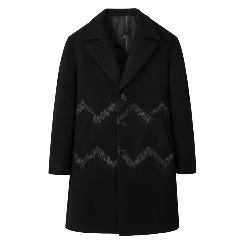 阿仕顿男装大衣秋冬中长款商务休闲时尚羊毛呢大衣外套男