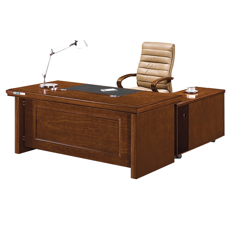 富和美(BNF)办公家具台职员办公桌44班台 1.4米电脑桌 胡桃色