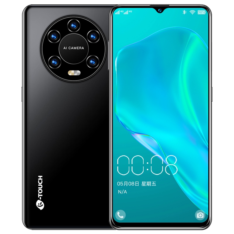 天语 P60pro 6.5英寸高清水滴屏 游戏拍照智能手机 侧键指纹 人脸识别全网通4G 炫酷黑 64GB