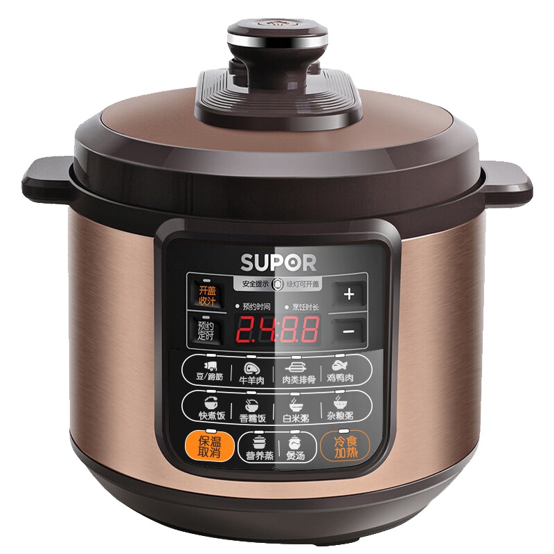 苏泊尔(SUPOR) 电压力锅CYSB50YCW10D-100 5L/升双胆饭煲大容量电饭锅电高压锅多用途锅电饭煲不锈钢
